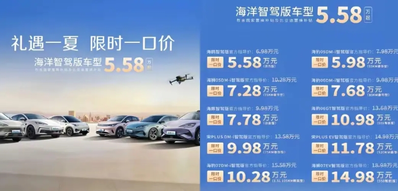 这是恶性竞争还是让利于民？
近期比亚迪官宣启动“百亿补贴6•18”与“礼遇一夏”