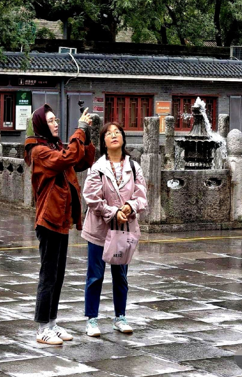 40岁还要靠滤镜活着吗？

江疏影素颜逛碑林，旧外套、零妆感，却在一堆石碑前站了