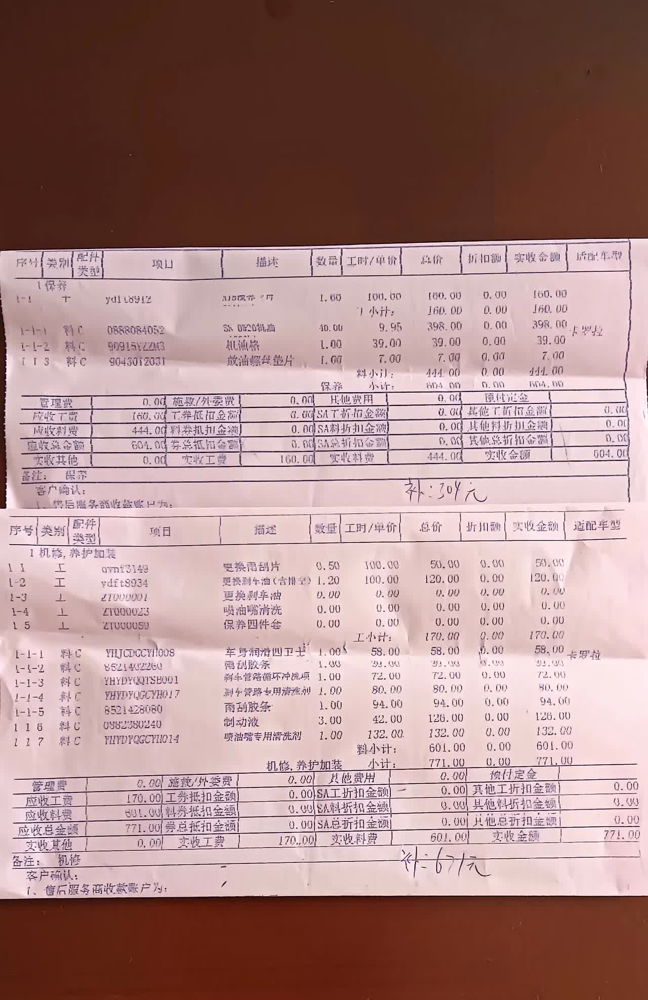 养车子真是费钱呀！

端午节那天，老公跟我说车子一年多没保养过了，叫我过了端