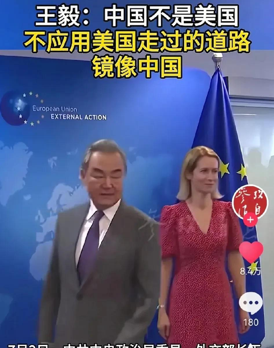 说的很委婉了！咱们的外长这次欧洲行，对欧洲的官员讲了两句话，份量很重，意味深长，