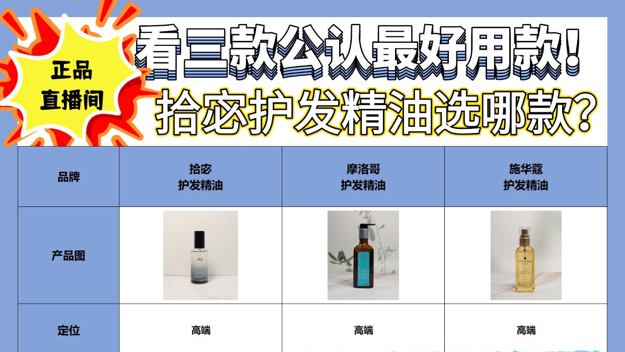 拾宓护发精油选哪款？怎么样？正品直播间看三款公认最好用款！