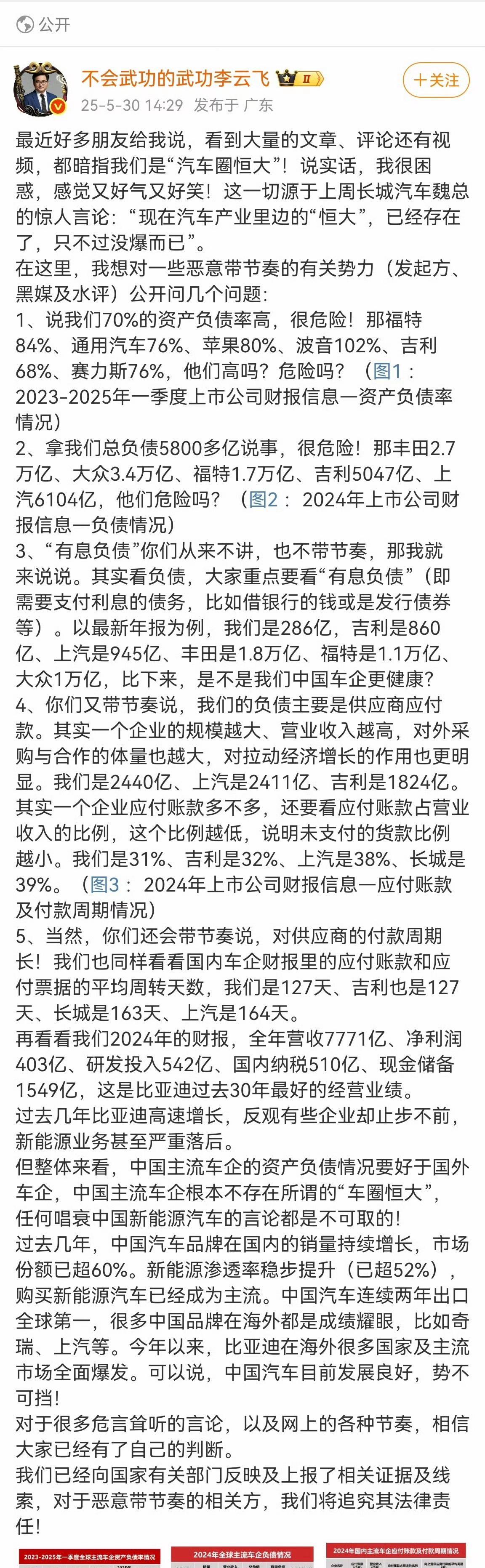 近期“汽车圈恒大”的恶意类比甚嚣尘上，比亚迪以硬核财报数据强势回应，揭示中国智造