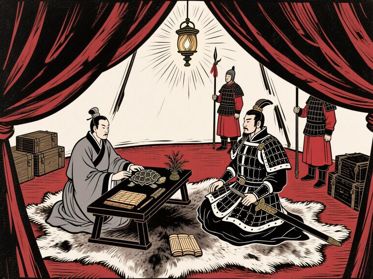周亚夫（西汉名将，军事家、丞相）到老年慢慢不受文景帝待见了； 
他的儿子买了五百