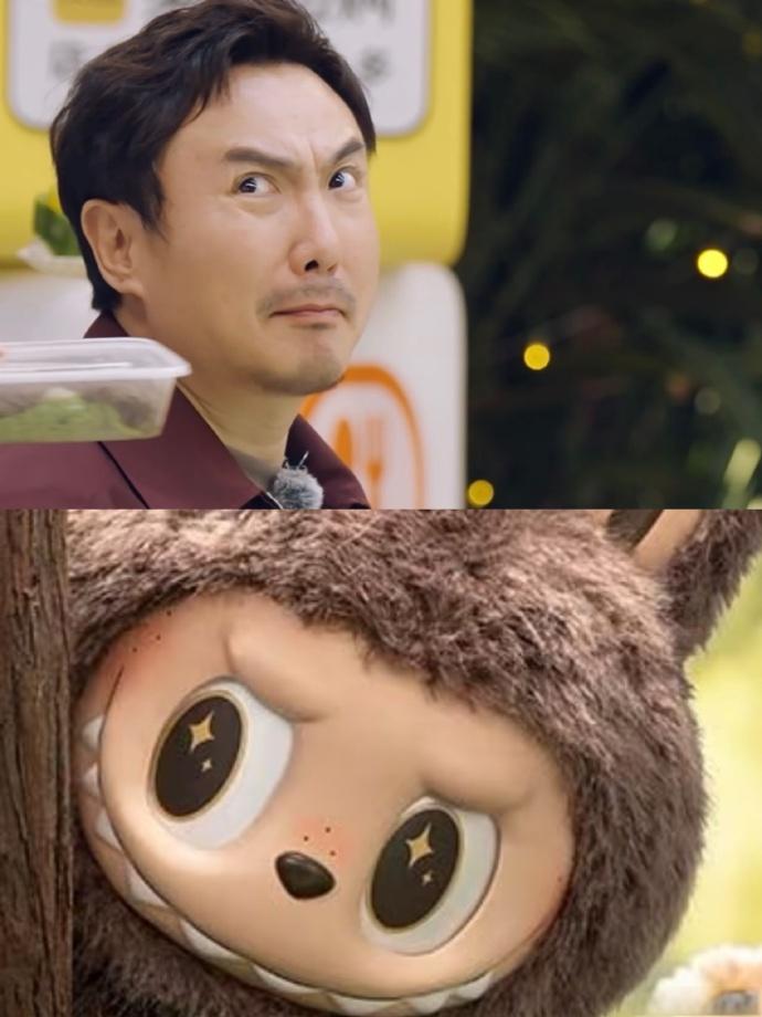 沈腾笑起来好像labubu
labubu的大眼咧嘴，沈腾的喜剧笑容，相似感一来，