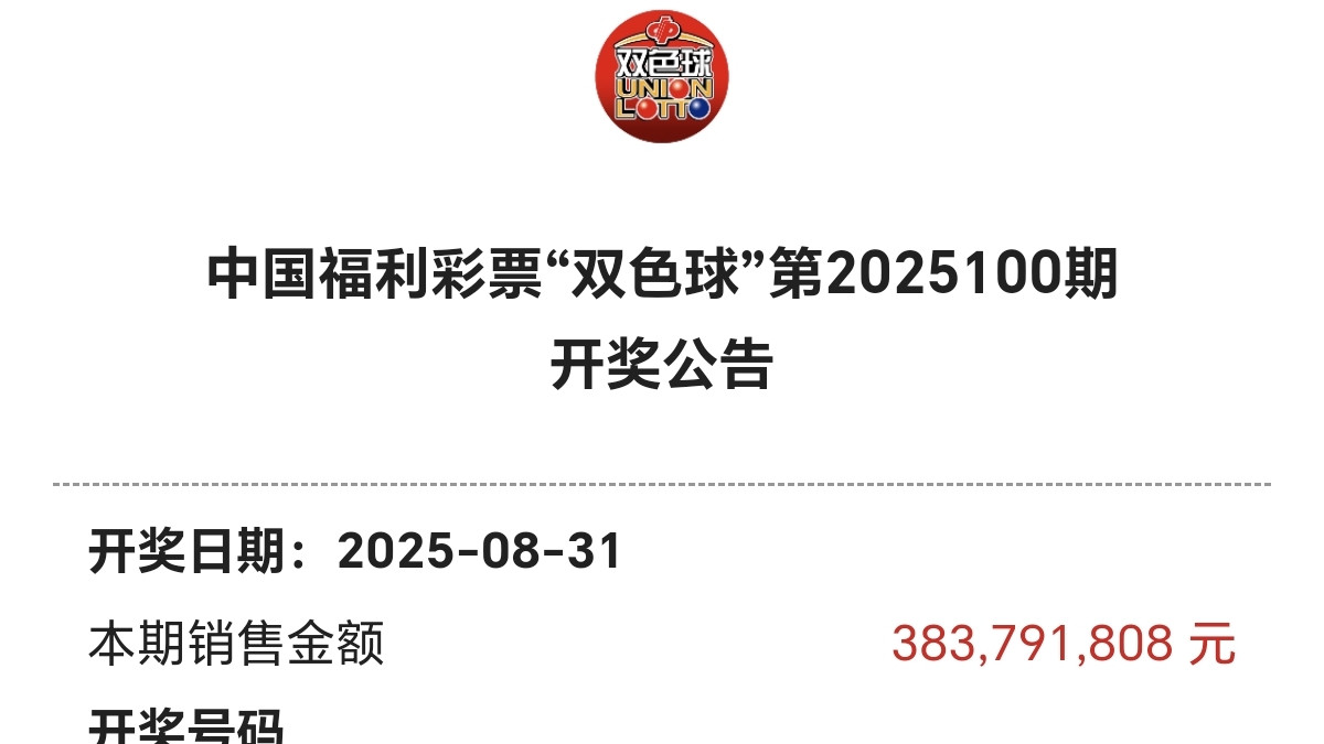 双色球2025年第101期