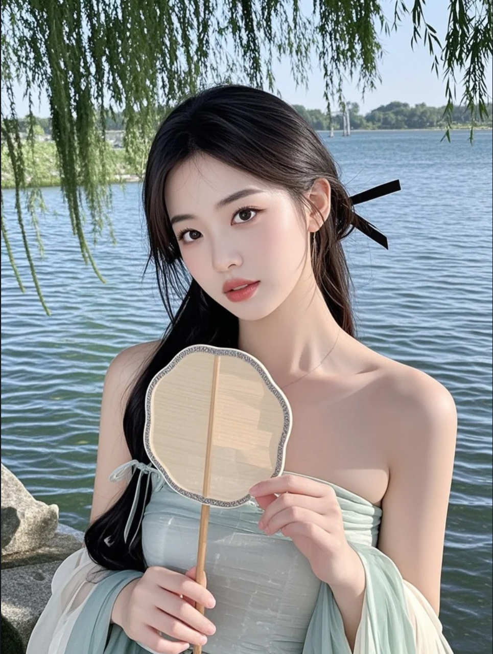 古风与折扇的搭配，美得不像话