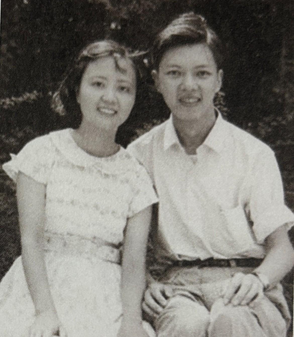 青年时代的谷超豪和胡和生（二人1957年元旦结婚，后来又相继当选院士，传为数学界