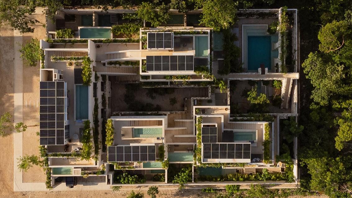 温泉设计│汤泉设计│墨西哥泳池度假屋：唤起栖居的古老聚落记忆