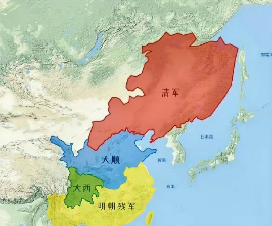 清朝这么大呀，当年大朝鲜自强不息，没有被吞并。 ​​​
