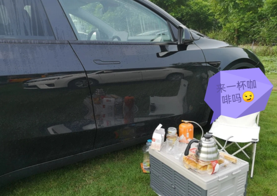 model y露营模式能耗表现

提车标续model Y后非常激动，想来趟长距离