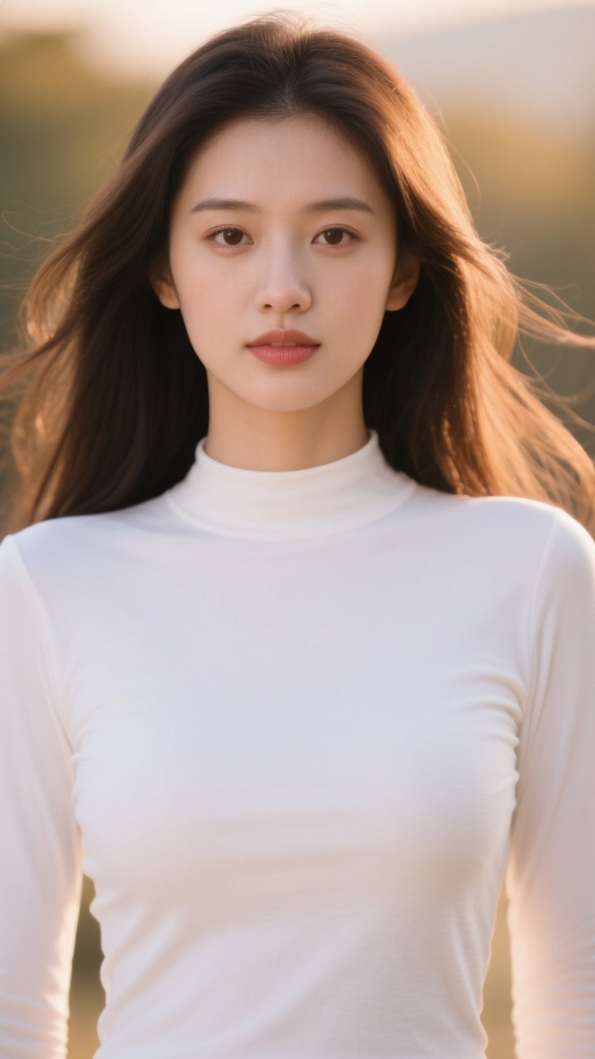 温柔美女倚窗而立，眸光如水醉人心