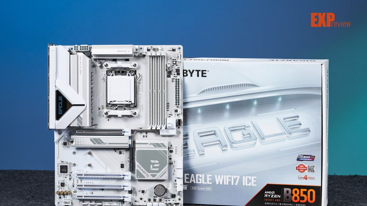 技嘉B850 EAGLE WIFI7 ICE图赏：高性价比纯白ATX主板