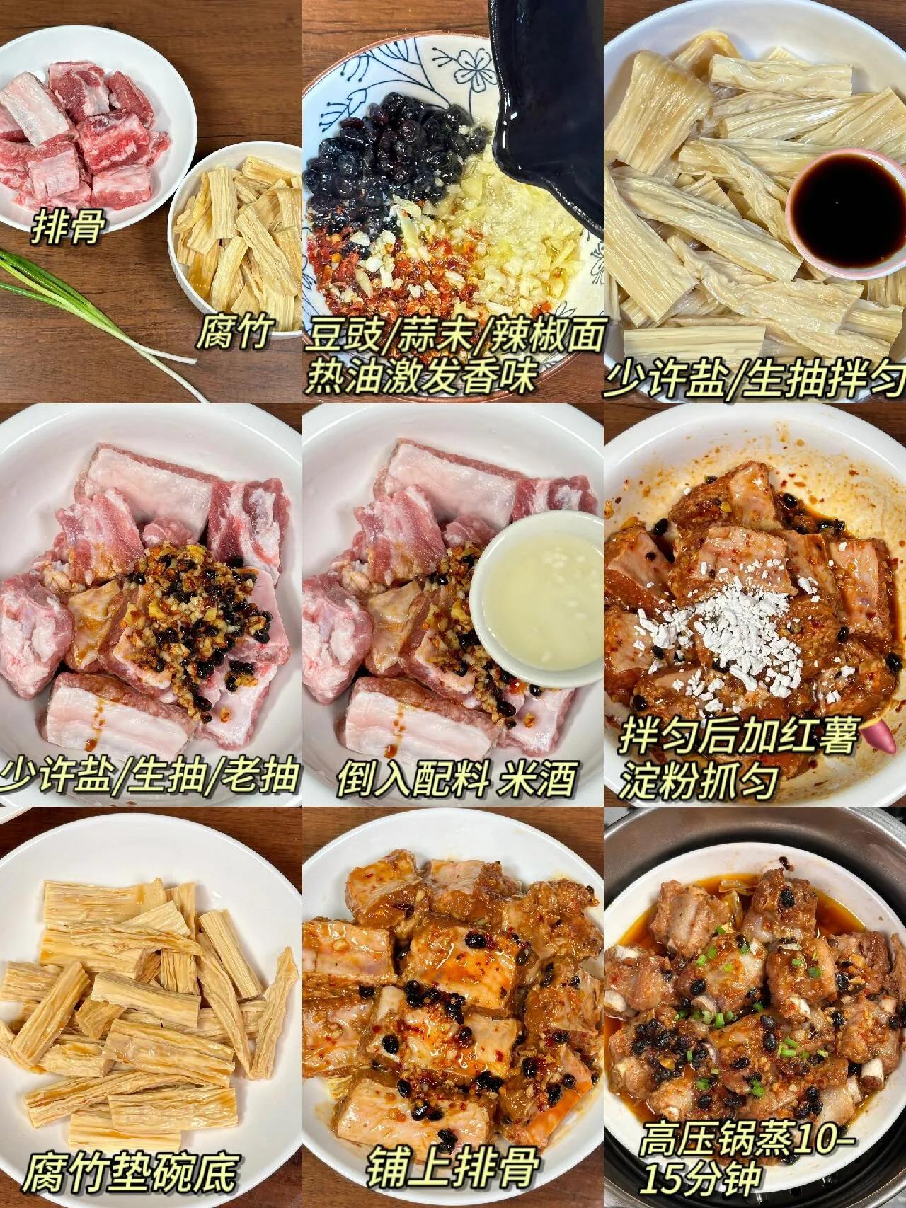 腐竹蒸排骨