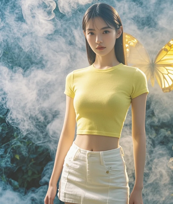 朦胧光晕中的学妹 连影子都如此迷人