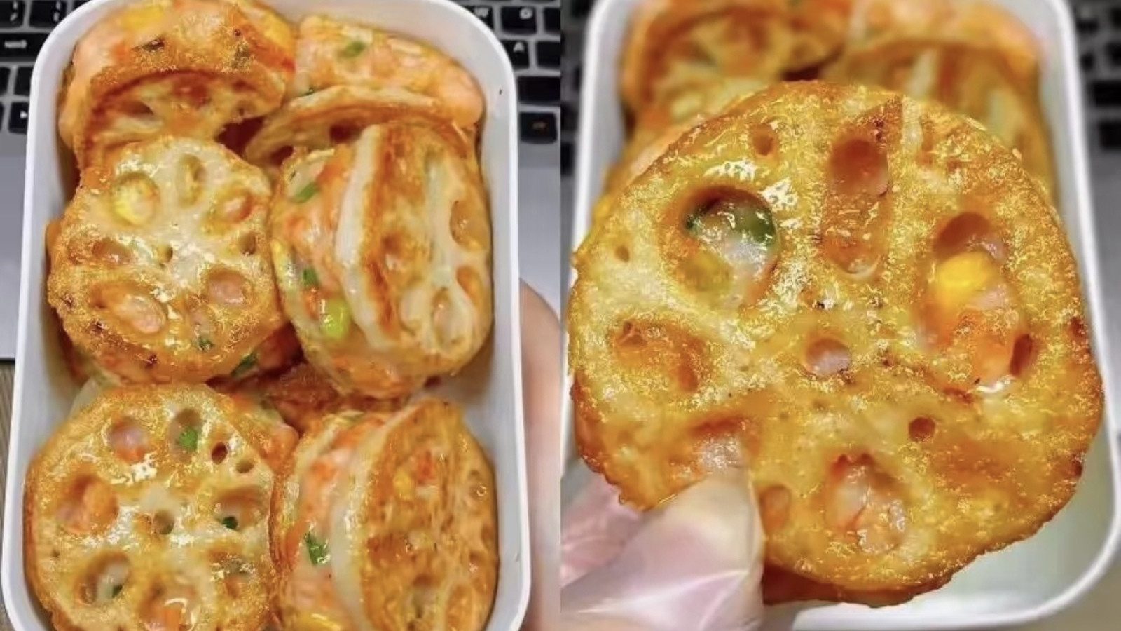 一口爆汁！虾滑藕夹鲜掉眉毛了