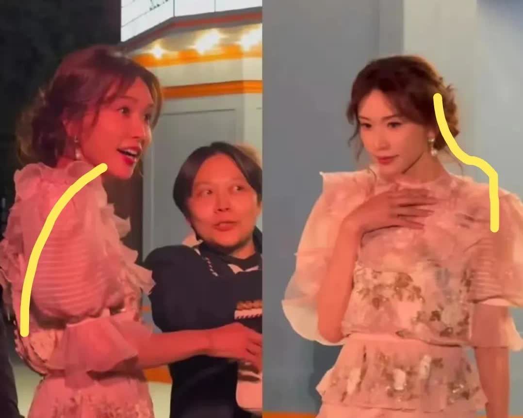 破案了！
原来国民女神林志玲缩脖子，小碎步，
不是因为嫁到小日子被同化了，而