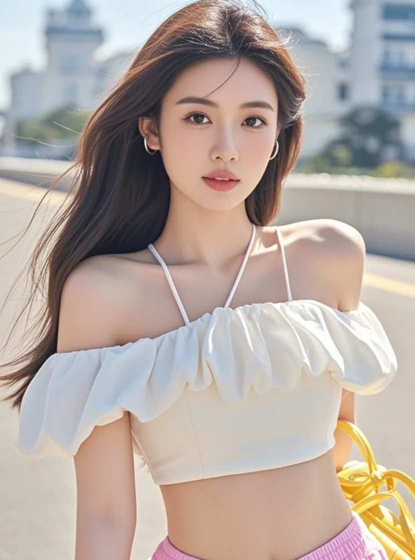 她的美，连风都为之停留