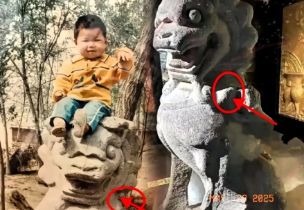 彻底说不清了！”近日，安徽一男子到一私人博物馆参观时，发现博物馆里的石狮子和17