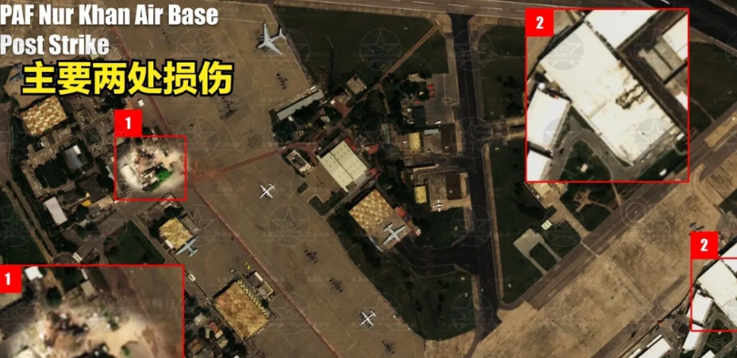 印度成功摧毁小巴空军基地？东大高清卫星照片啪啪打肿印度军方脸蛋。

停火前，印度