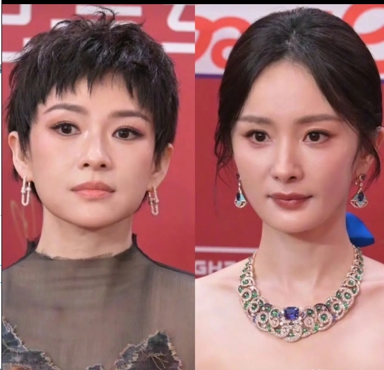 无美颜的生图，单看脸部，章子怡和杨幂绝对看不出来相差8岁，不过再看脖子，年龄的差