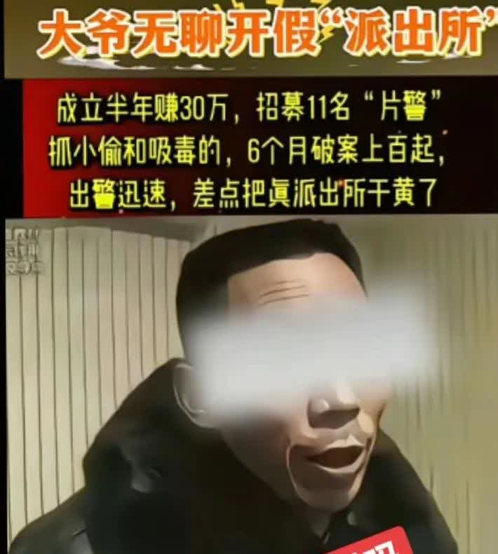 这个大爷太无聊，自己组建派出X。
出警神速做小偷，开设半年赚的多。
不是你干