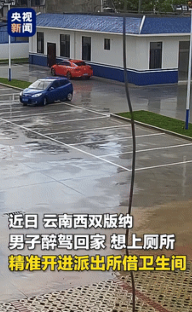“笑死我了！”云南，男子醉驾回家半路内急，竟开进派出所借用卫生间！随后的一幕更是