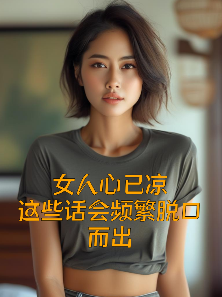 女人心已凉，这些话会频繁脱口而出