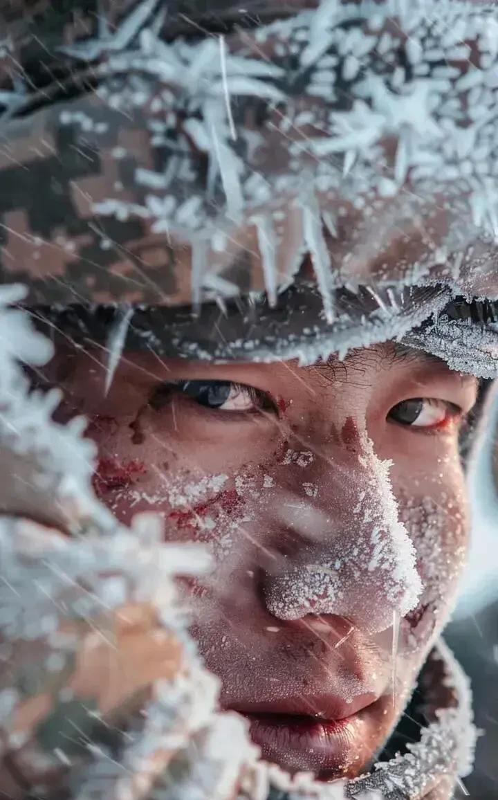 家人们，刷到边防战士，必须狠狠点个赞！[赞]边防战士在冰天雪地里，五大三粗，黝黑