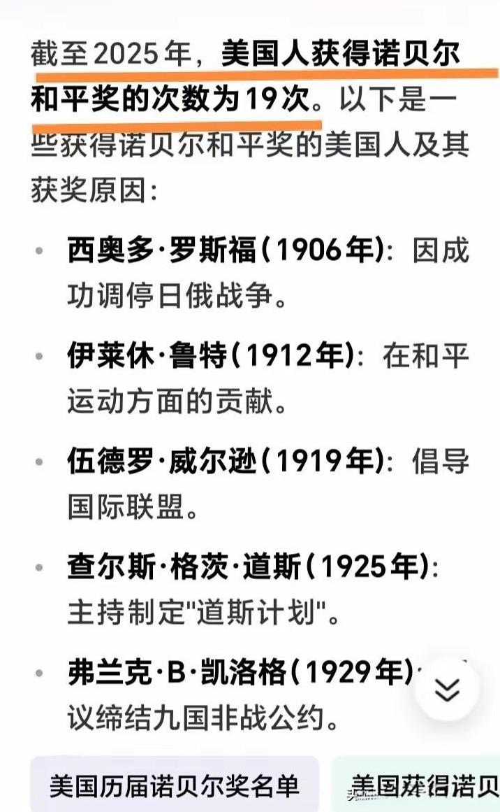 诺贝尔和平奖，19次颁给了美国，这是人类历史上最大的讽刺
美国自1776年建国以