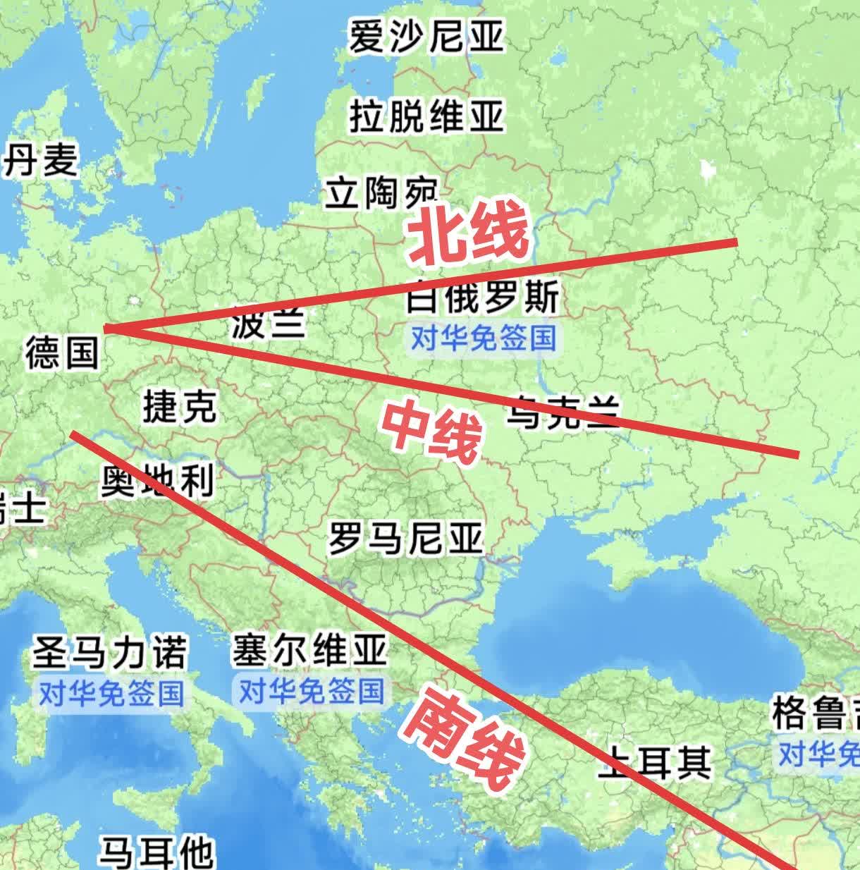 波兰关闭中欧班列，世界会发生什么改变？
中欧陆路通道有三线方案，北线，中线和南