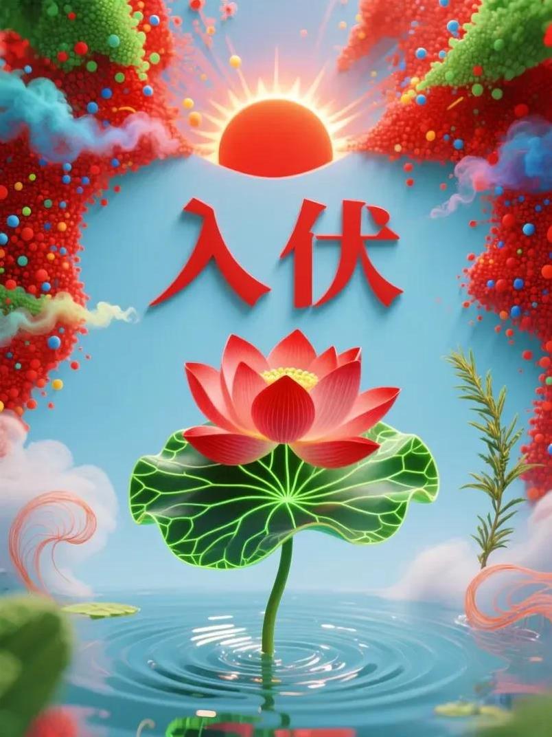 [心][微风]初伏暑意悄然浓，愿您笑对炎夏风。遮阳伞下藏惬意，冰饮浅尝乐无穷。身