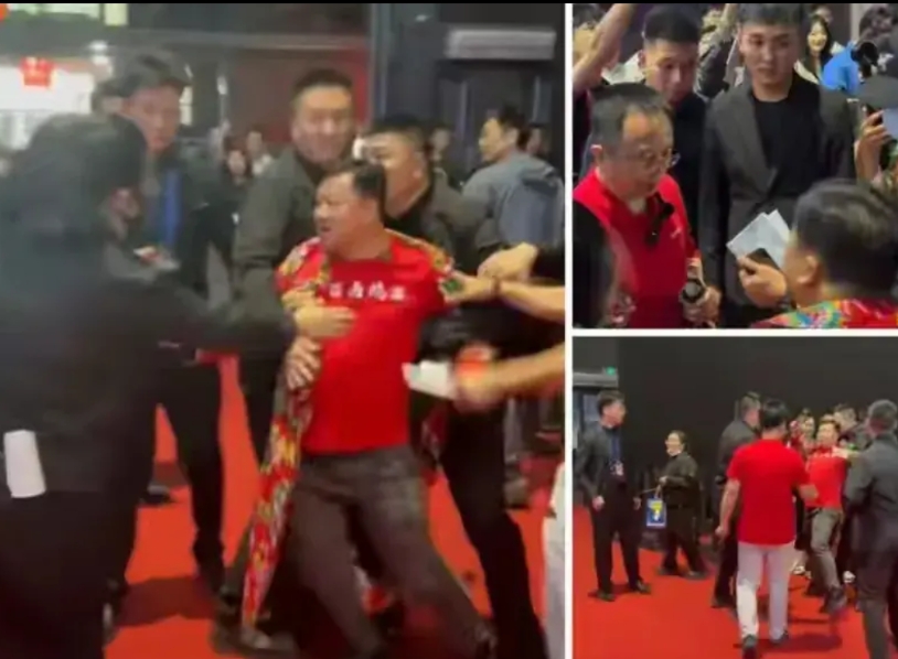 当卤鹅哥极力挣扎着保安的束缚，卑微的喊出：“周总，给我一个面子”时，卤鹅哥不仅没