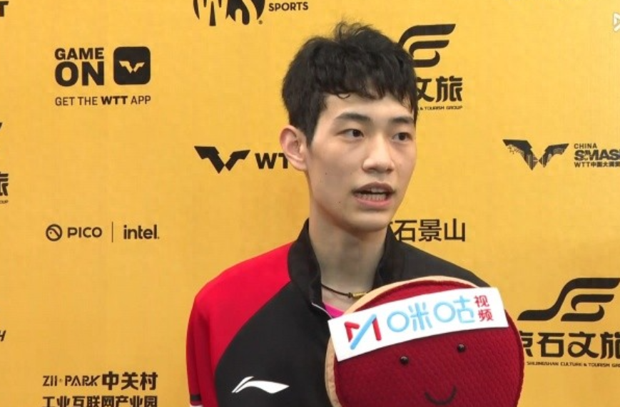 20岁国乒小将陈俊菘3-2战胜世界第四张本智和，赛后陈俊菘接受采访。
陈俊菘表示