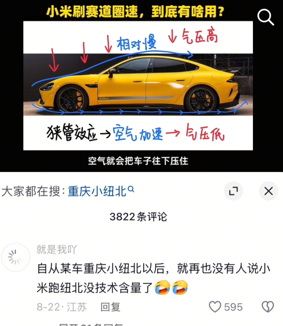 自从某车重庆小纽北以后，再也没有人说小米跑纽北没有技术含量了~ 