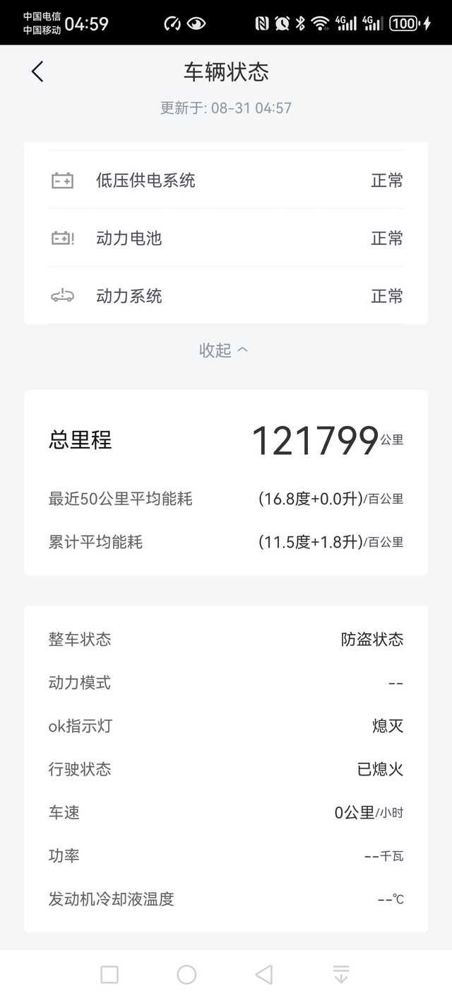 我2021年6月30日提车
121799公里了。综合能耗11.5度+1.8升。