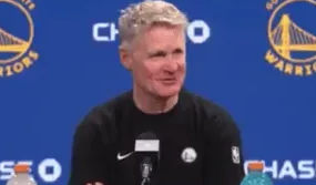 NBA常规赛，勇士123-114战胜爵士。
赛后，勇士主帅科尔接受媒体采访，谈及