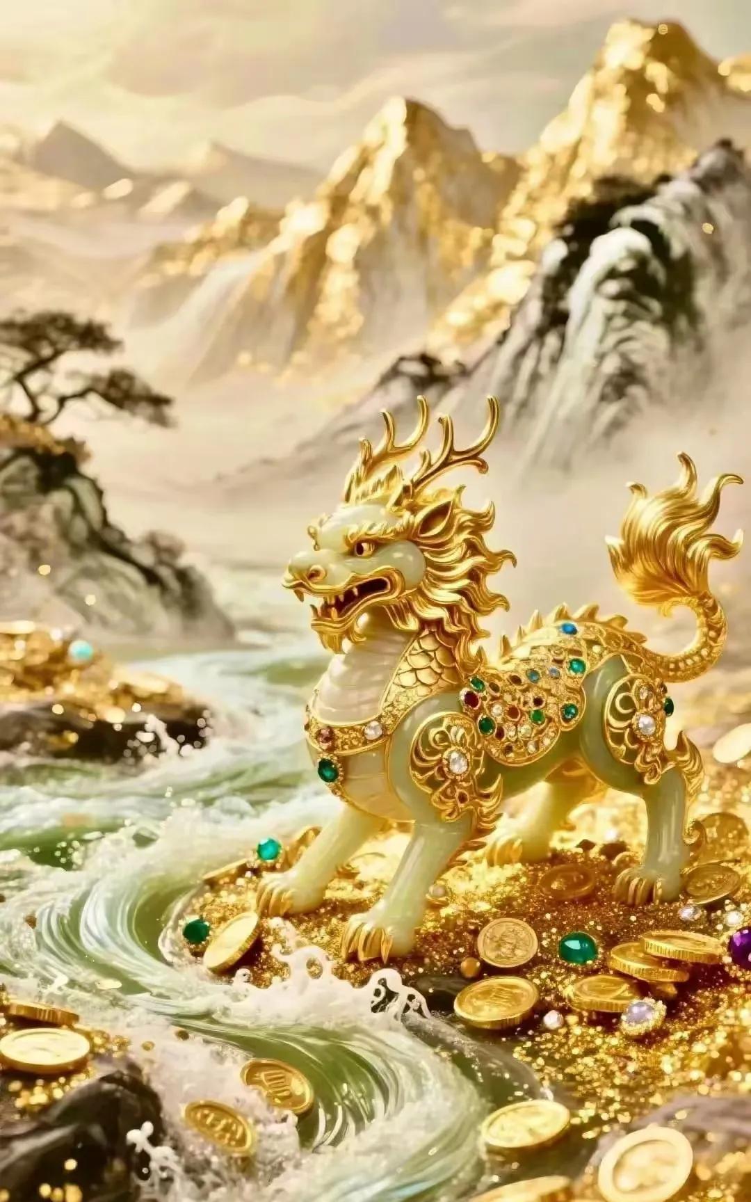 聚财麒麟送祝福
财源滚滚好运来