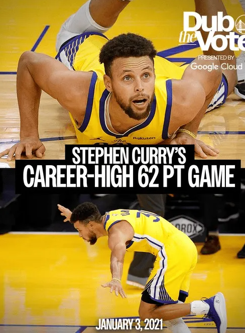 勇士官方更新动态，晒出一张库里的海报回顾历史上的今天：
5年前的今天，2021年