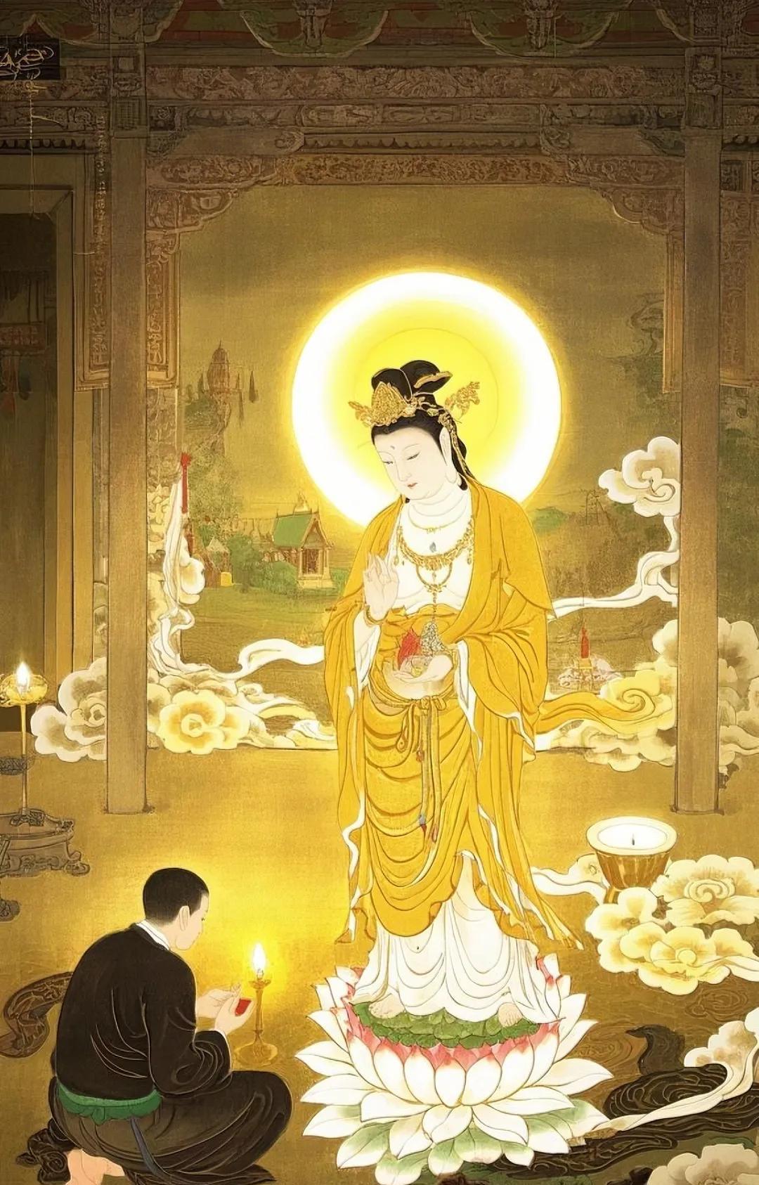 不能假装没看见，遇见菩萨了，请拜三拜，这几天会好事降临你身！