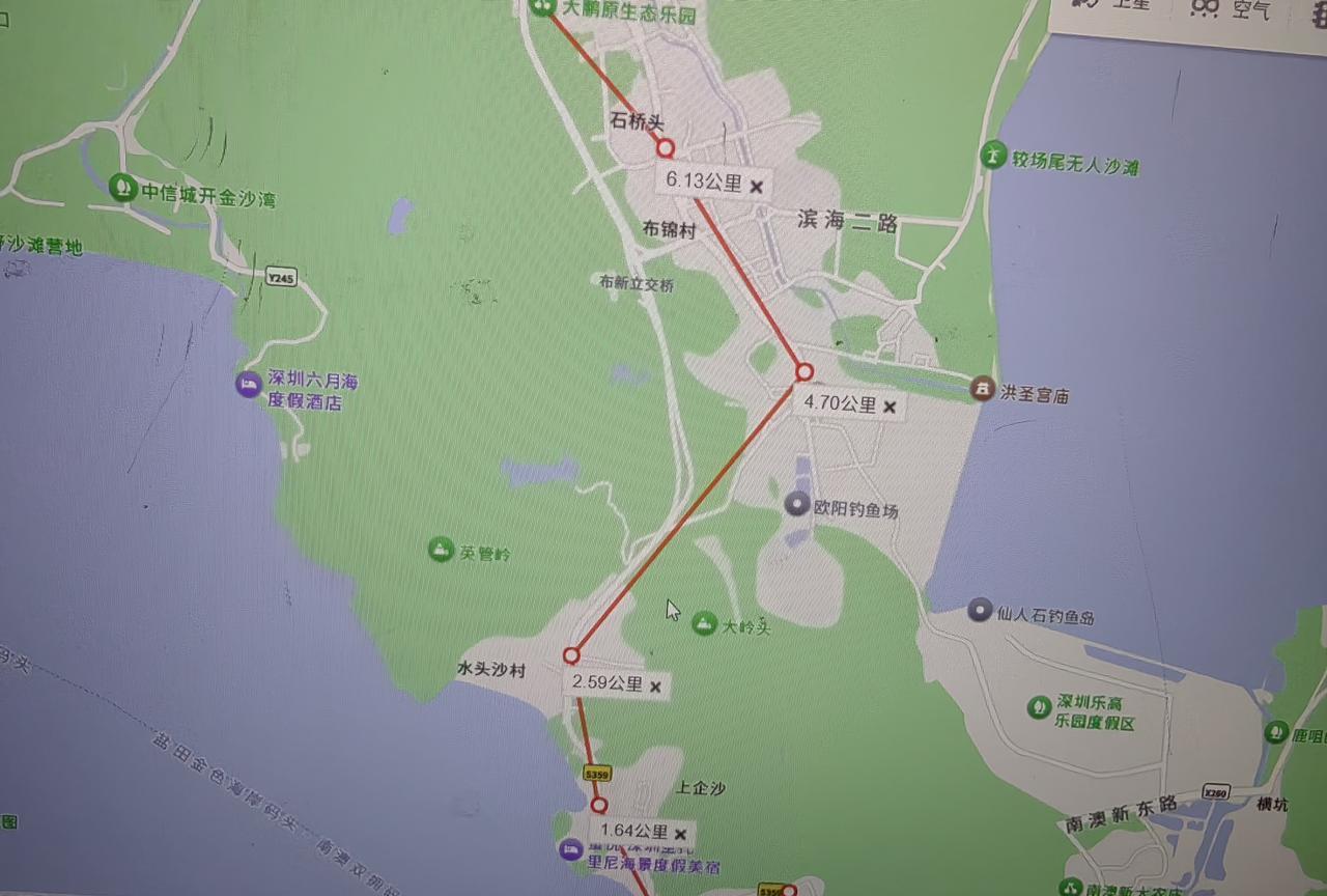 深圳地铁37号线自制规划图
线路名称：深圳地铁37号线
起止点：南澳/东山寺-富