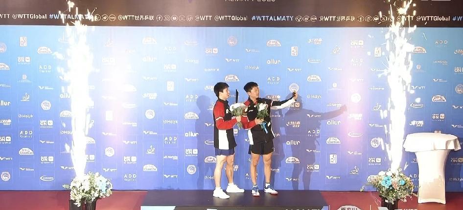 wtt阿拉木图挑战赛，国乒再收获一冠一亚！
男双：徐英彬袁励岑3：0户上隼辅松岛