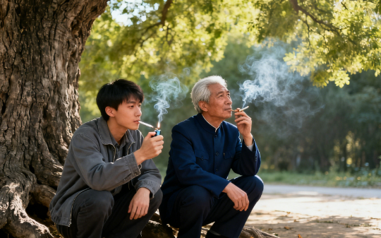 退伍后，我穿便装回老家探亲，当上连长的表弟摆架子要教我做人，不料他的顶头上司看见我，立马立正敬礼