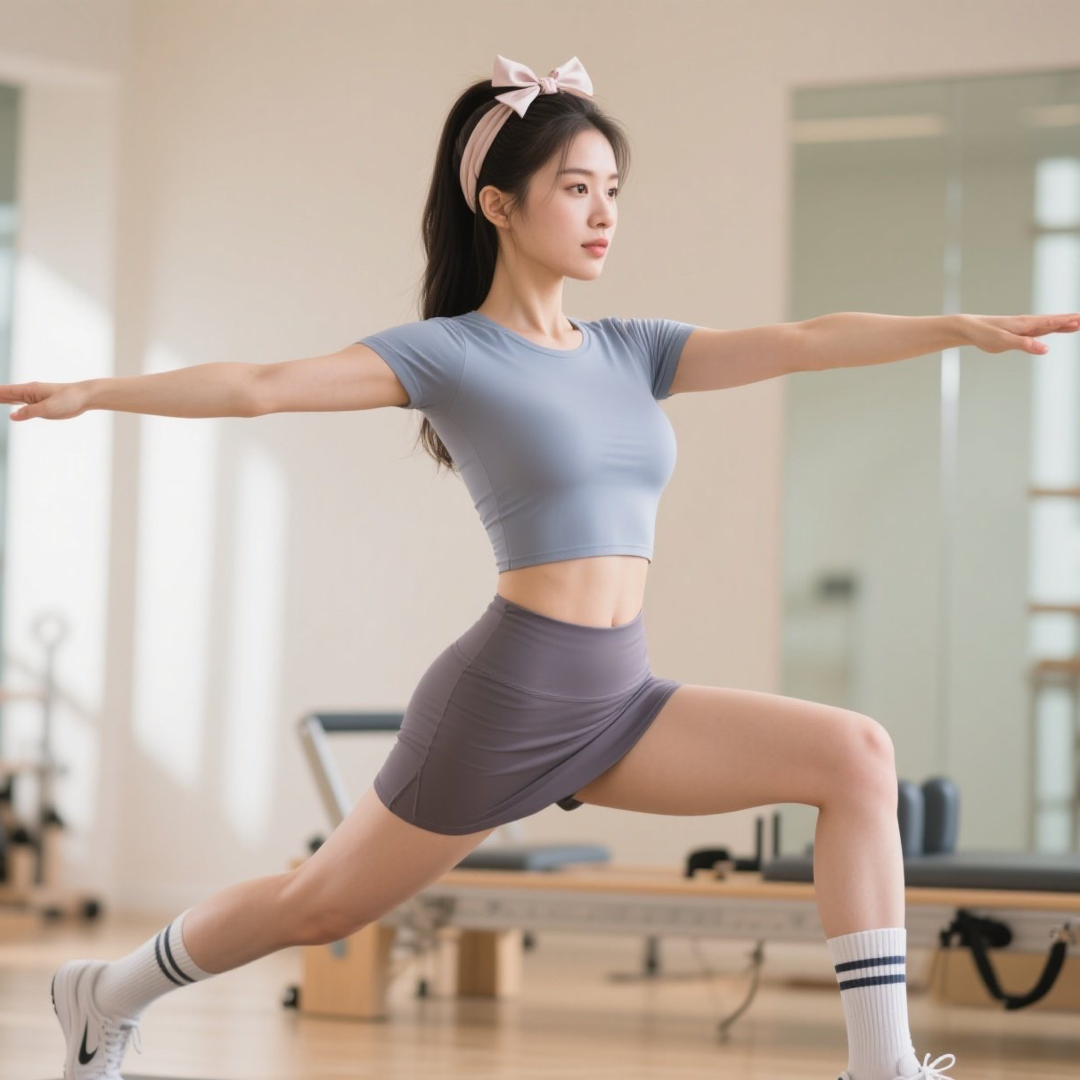 大胸美女运动照 活力四射惹人爱