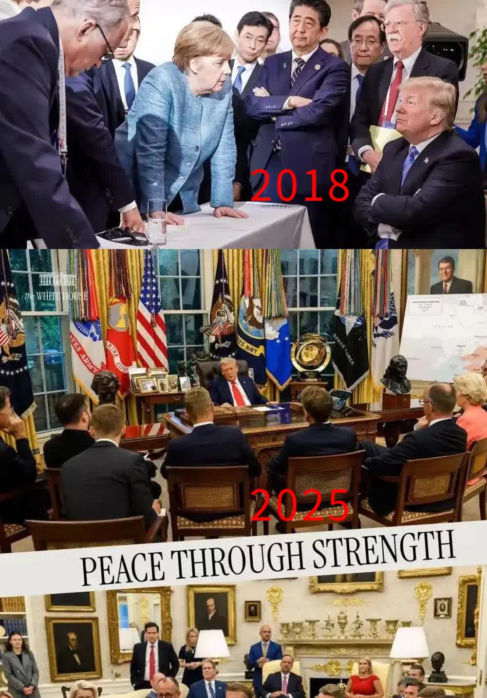 特朗普的2018；
特朗普的2025；