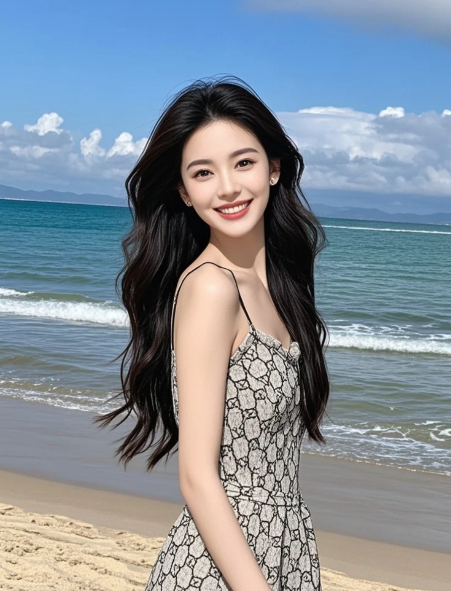 裙摆与浪花，跳着双人舞