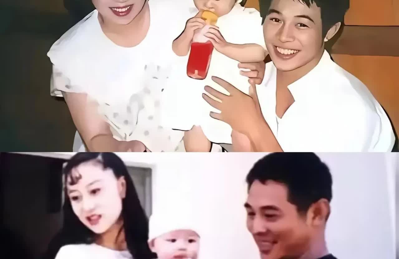 这两张照片，差的不是一点点啊！
李连杰与前妻黄秋燕 为孩子庆生时，
大家的脸