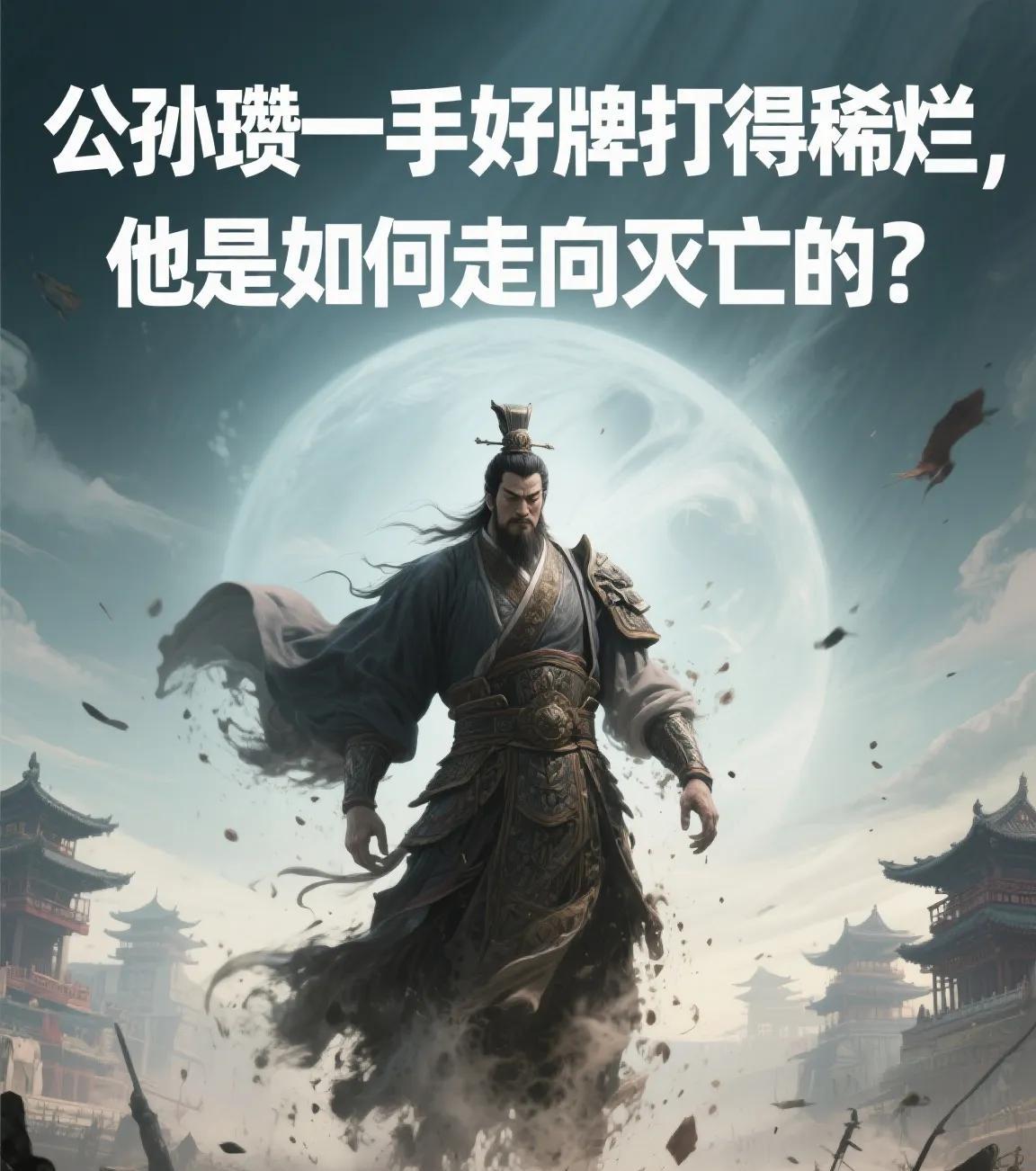 公孙瓒一手好牌好的稀烂，他是然后走向灭亡的
公元199年深秋，河北易京城烈焰冲天