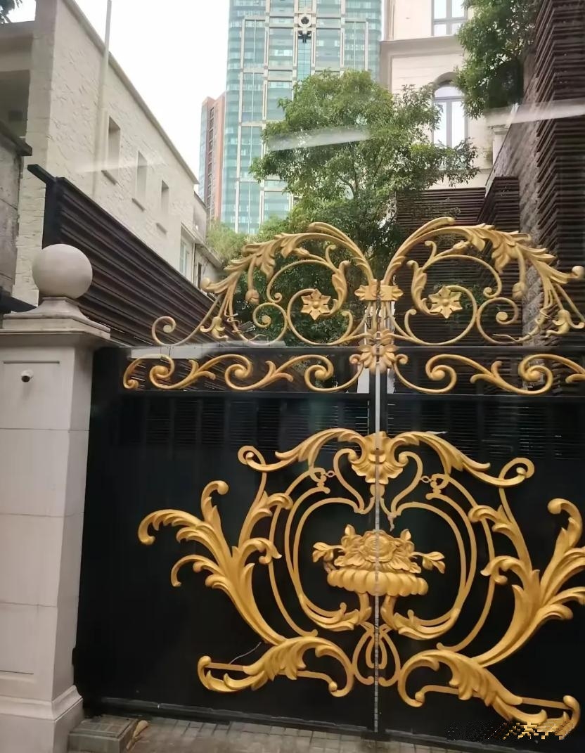 郭晶晶香港的家，贫穷限制了我的想象！
第一，这大门，金碧辉煌，太豪横！
第二，这