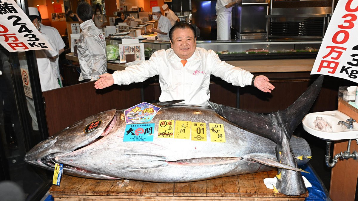 “寿司三昧”社长5亿日元拍下金枪鱼，这5亿是直接付给渔夫的吗？