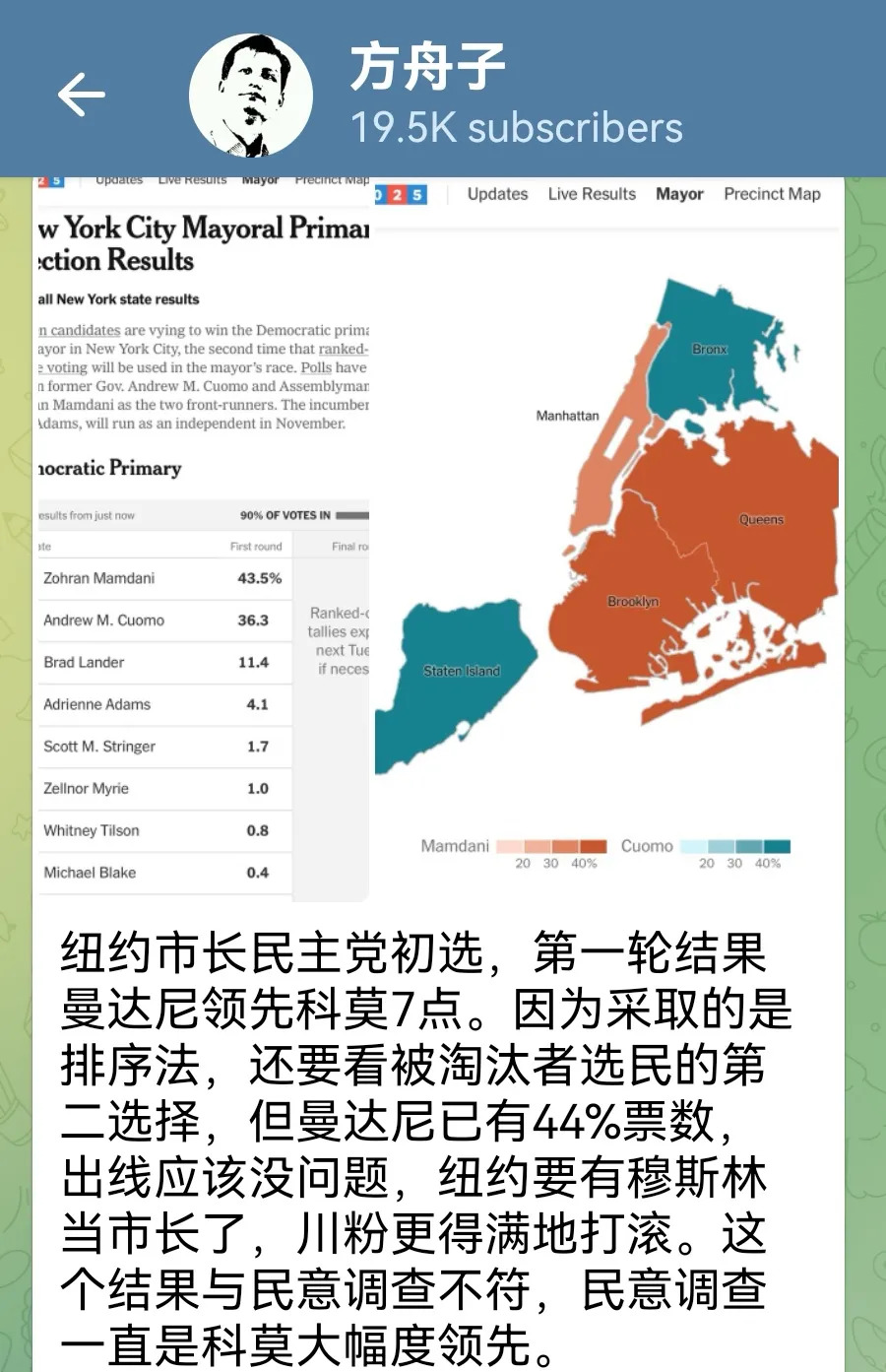 纽约要变天？穆斯林市长要来了！











啥？纽约市长选举爆冷门！之
